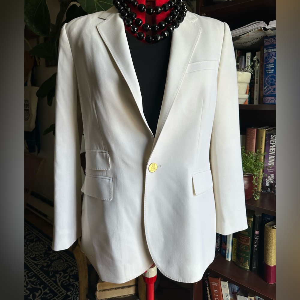 Ralph Lauren Purple Label White Blazer- Size 12
